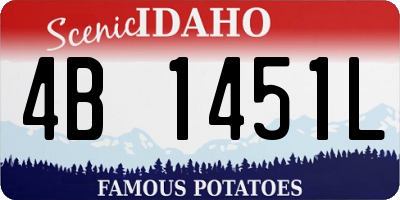 ID license plate 4B1451L