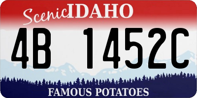 ID license plate 4B1452C
