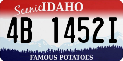 ID license plate 4B1452I