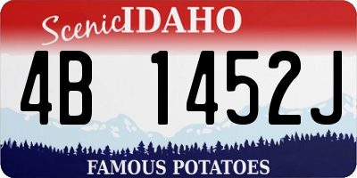 ID license plate 4B1452J