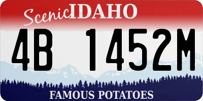 ID license plate 4B1452M