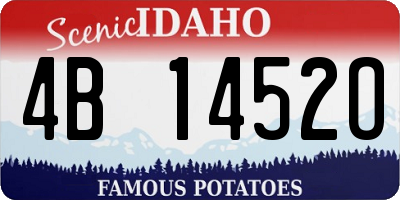 ID license plate 4B1452O