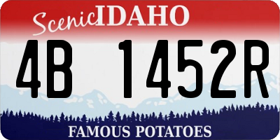 ID license plate 4B1452R
