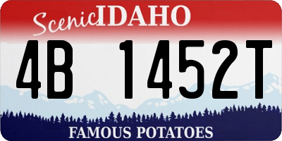 ID license plate 4B1452T