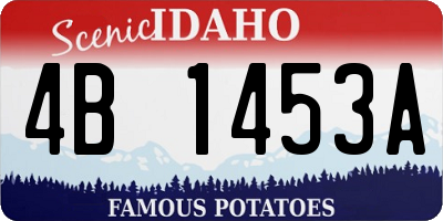 ID license plate 4B1453A