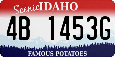 ID license plate 4B1453G