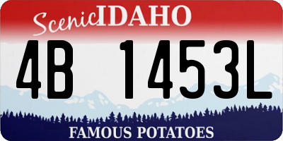 ID license plate 4B1453L