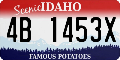 ID license plate 4B1453X