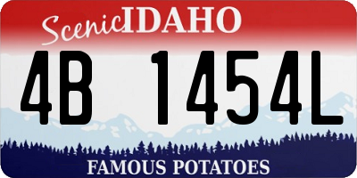 ID license plate 4B1454L