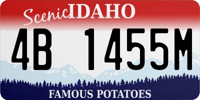 ID license plate 4B1455M