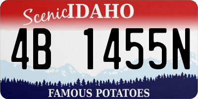 ID license plate 4B1455N