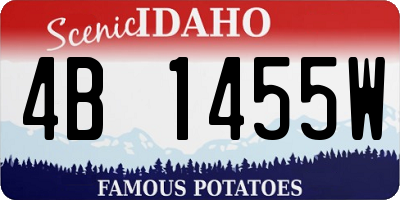 ID license plate 4B1455W