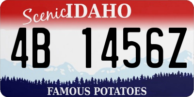 ID license plate 4B1456Z