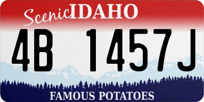 ID license plate 4B1457J