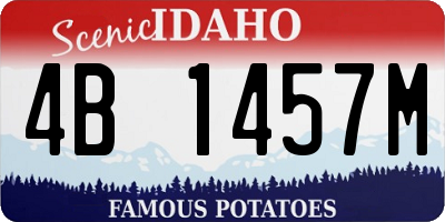 ID license plate 4B1457M
