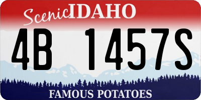 ID license plate 4B1457S