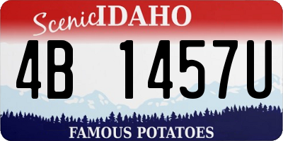 ID license plate 4B1457U