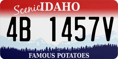 ID license plate 4B1457V
