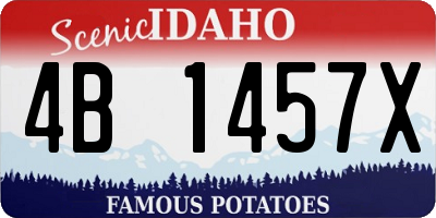 ID license plate 4B1457X