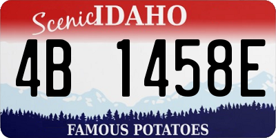 ID license plate 4B1458E