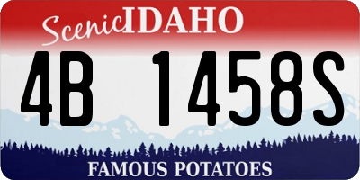 ID license plate 4B1458S