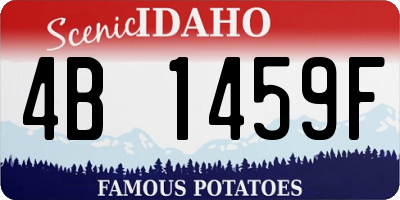 ID license plate 4B1459F