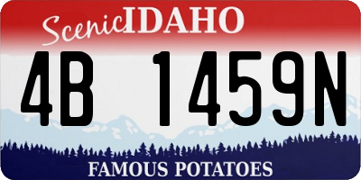 ID license plate 4B1459N