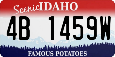 ID license plate 4B1459W