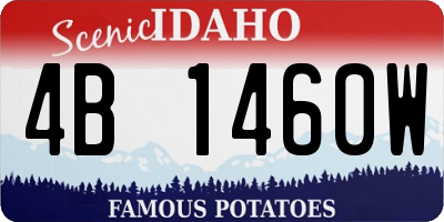 ID license plate 4B1460W