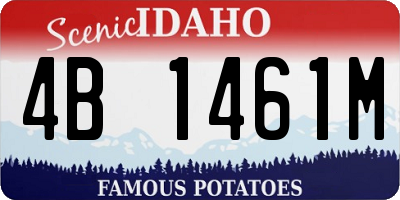 ID license plate 4B1461M