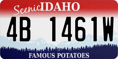 ID license plate 4B1461W