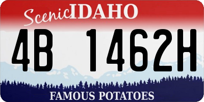 ID license plate 4B1462H
