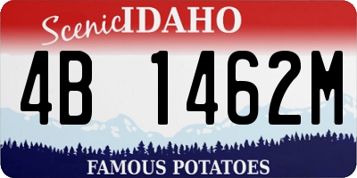ID license plate 4B1462M