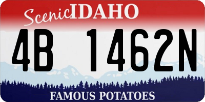 ID license plate 4B1462N