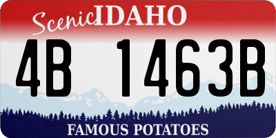 ID license plate 4B1463B