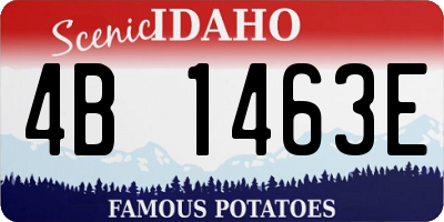 ID license plate 4B1463E