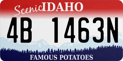 ID license plate 4B1463N