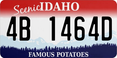 ID license plate 4B1464D