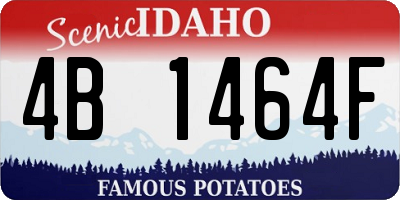 ID license plate 4B1464F