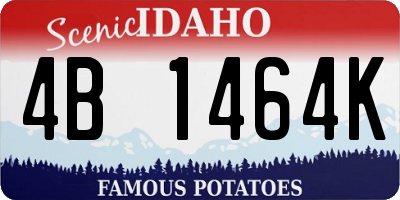 ID license plate 4B1464K