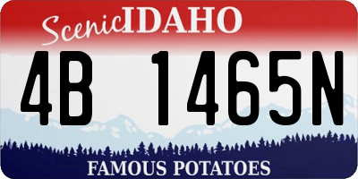 ID license plate 4B1465N