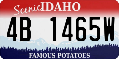 ID license plate 4B1465W