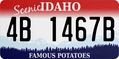 ID license plate 4B1467B