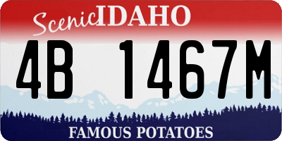 ID license plate 4B1467M