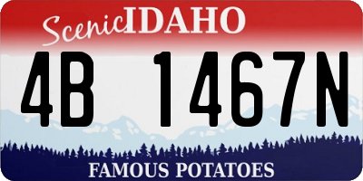 ID license plate 4B1467N