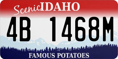 ID license plate 4B1468M