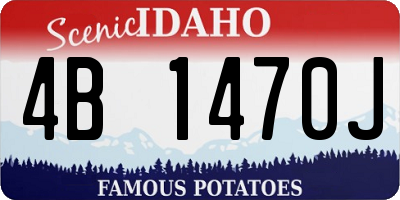 ID license plate 4B1470J