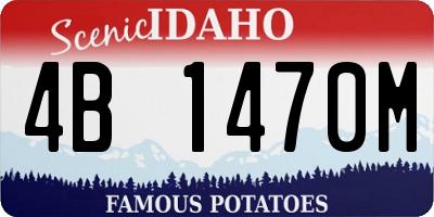ID license plate 4B1470M