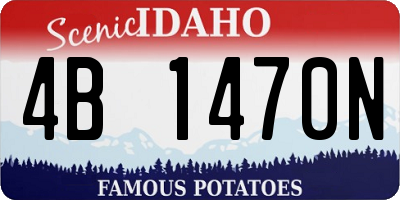 ID license plate 4B1470N
