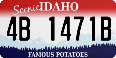 ID license plate 4B1471B